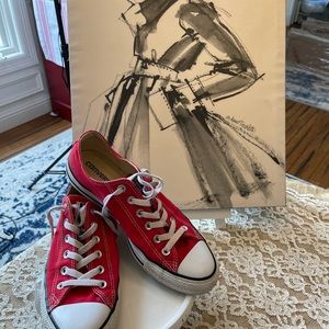 Converse Red Lace Up Sneakers